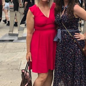 Draper James Pink Flutter Sleeve Fit and Flare Dress Size 4